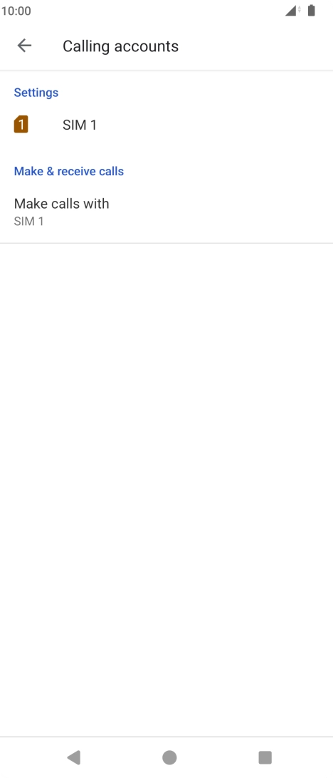 Press the name of the SIM.