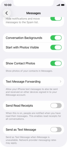 Press the indicator next to 