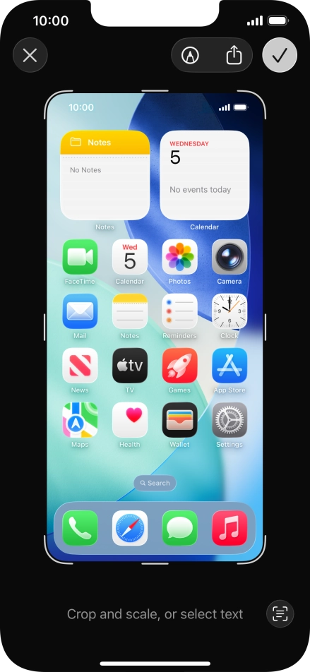 Follow the instructions on the screen to edit and save your screenshot.