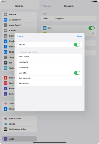 Press Authentication.