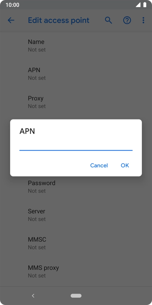 Key in everywhere and press OK.