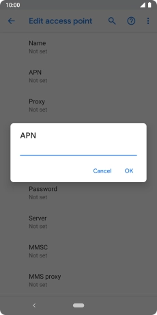 Key in eezone and press OK.