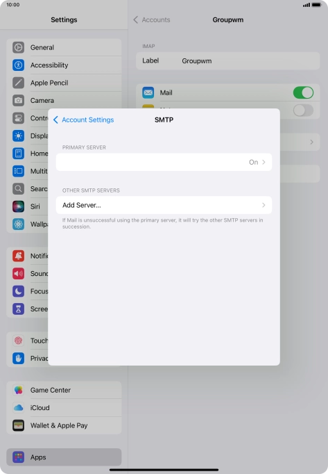 Press the field below 