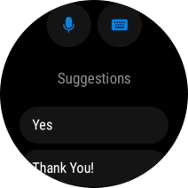 Press the microphone icon and follow the instructions on the screen to record and send the required reply.