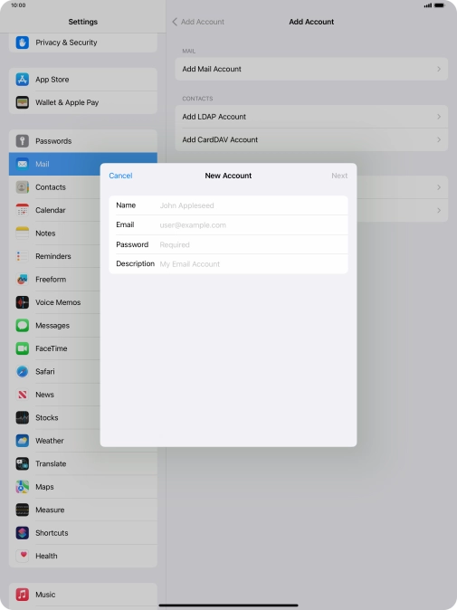 Press Name and key in the required sender name.
