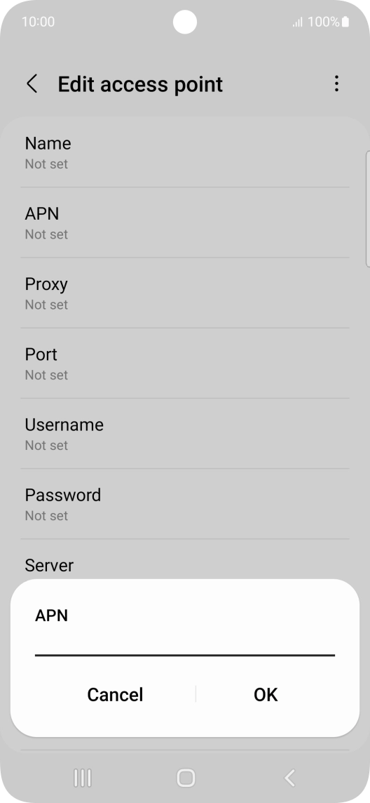 Key in everywhere and press OK.