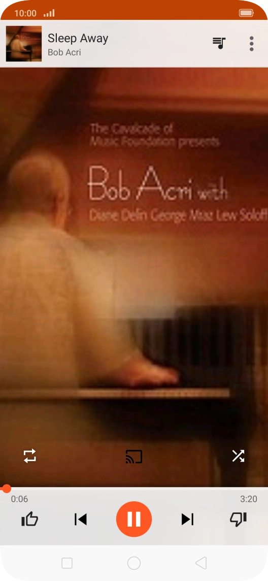 Press arrow right to go to the next audio file.