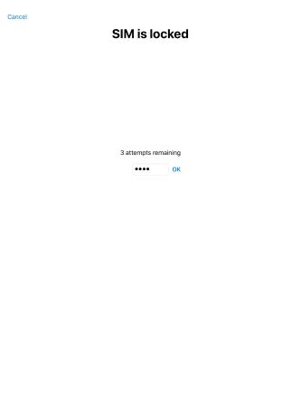 If your SIM is locked, key in your PIN and press OK. The default PIN is 1111.