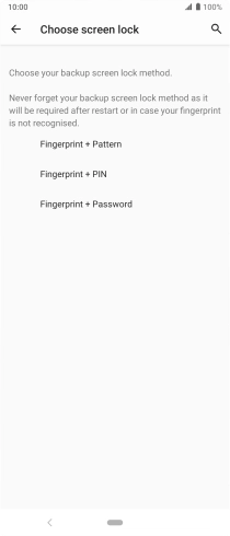 Press the required phone lock code and follow the instructions on the screen to create an additional phone lock code.