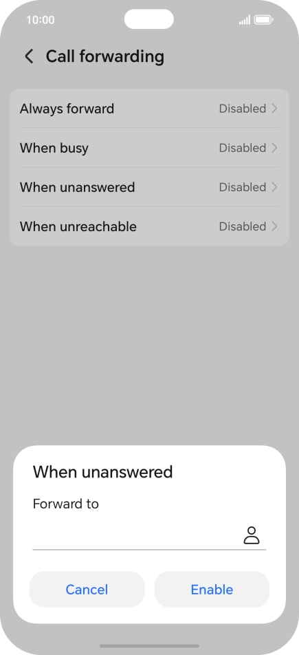 Key in +447953222222 and press Enable.