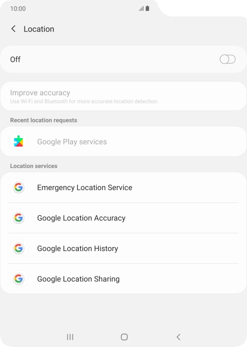 Press the indicator to turn the function on or off.