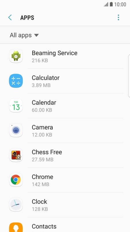 Press the required app.