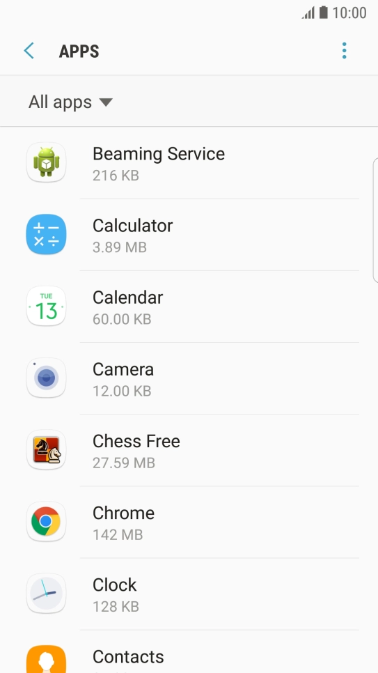 Press the required app.