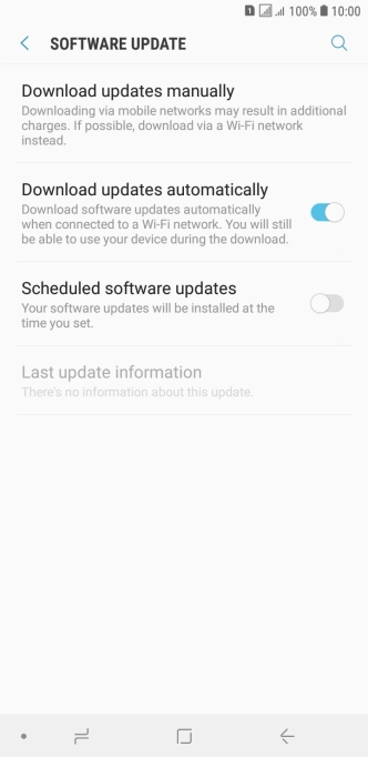 Press Download updates manually. If a new software version is available, it's displayed. Follow the instructions on the screen to update the phone software.