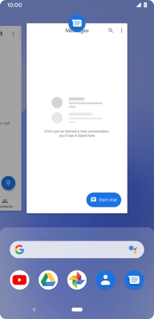 Slide your finger right on the screen.