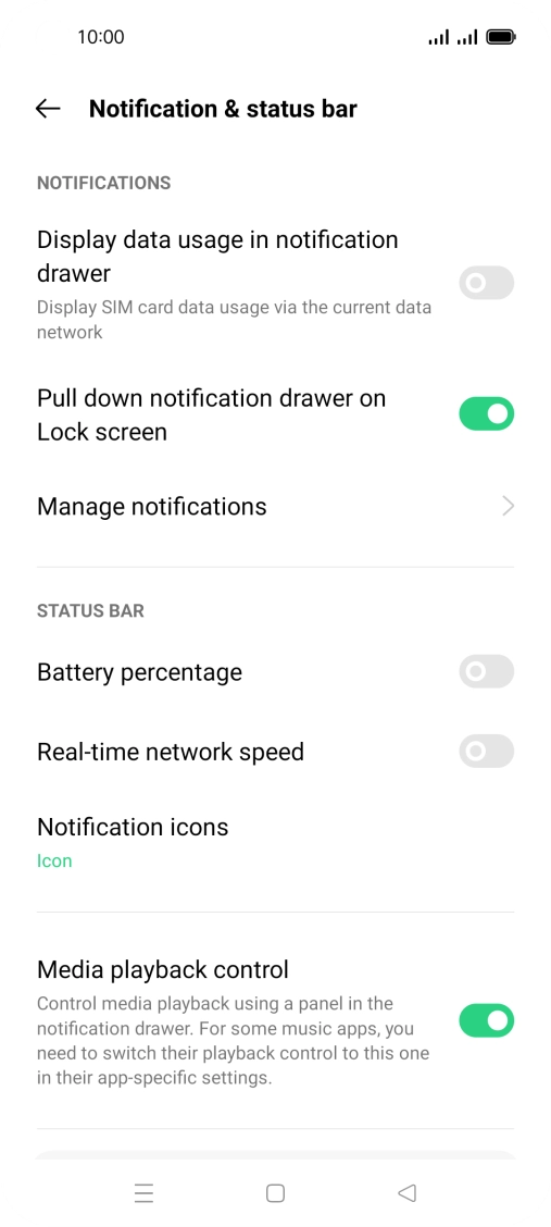 Press Manage notifications.