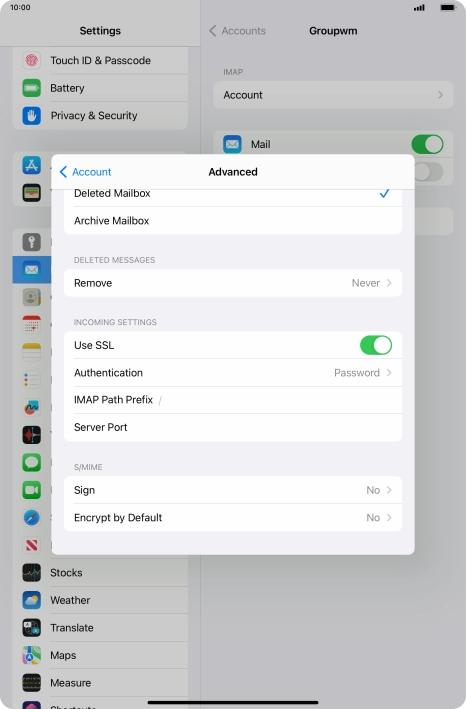 Press Authentication.