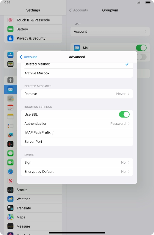 Press Authentication.