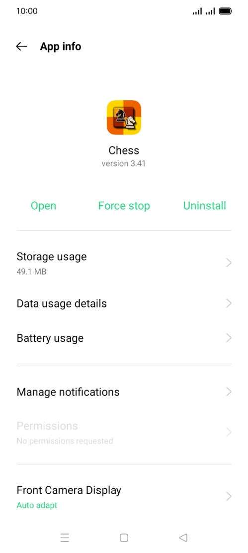 Press Storage usage.