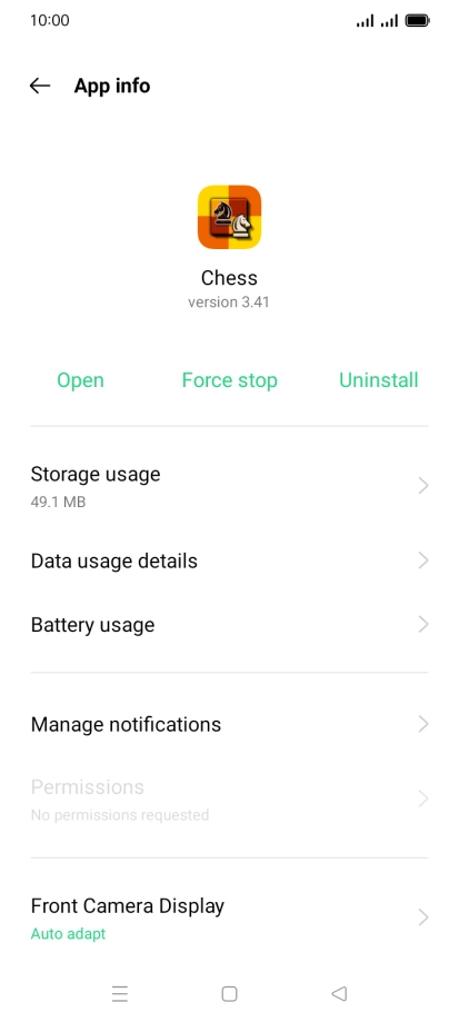 Press Storage usage.