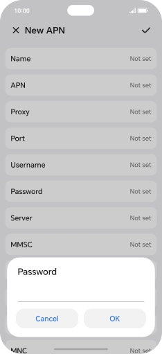 Key in secure and press OK.