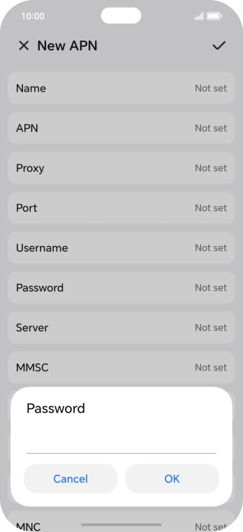 Key in secure and press OK.