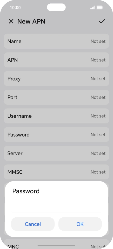 Key in secure and press OK.
