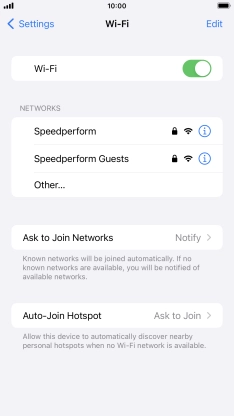 Press the required Wi-Fi network and key in the password for the Wi-Fi network.