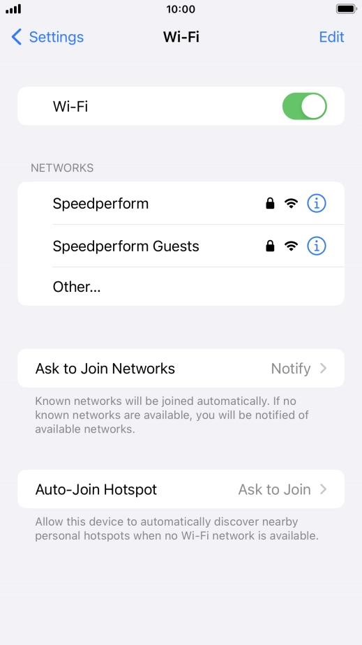 Press the required Wi-Fi network and key in the password for the Wi-Fi network.