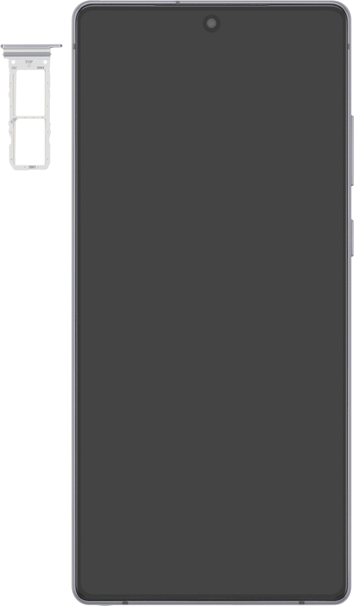 Turn your SIM so the angled corner of the SIM matches the angled corner of the first SIM holder and place your SIM in of the first the SIM holder.