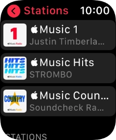 Press the required radio station.