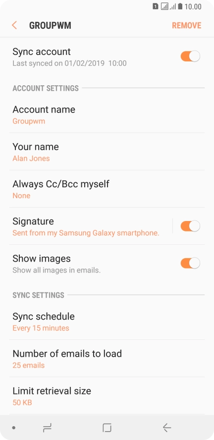Press the indicator next to 
