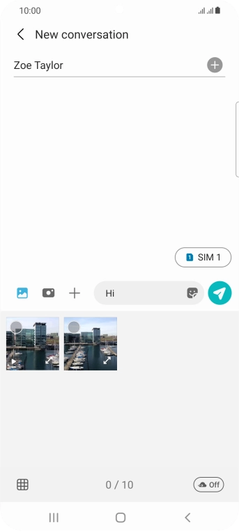Press the gallery icon and go to the required folder.