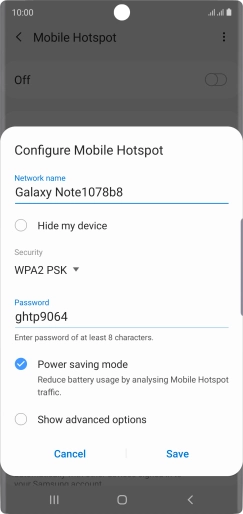 Press the field below 