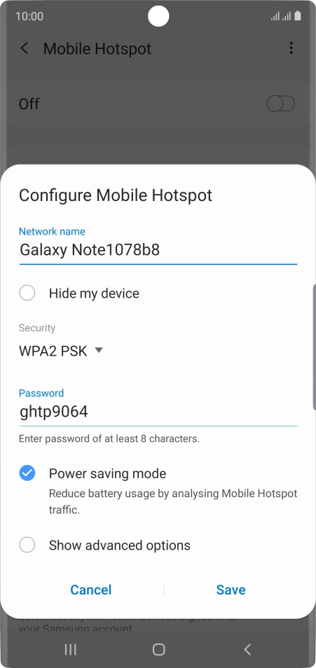 Press the field below 