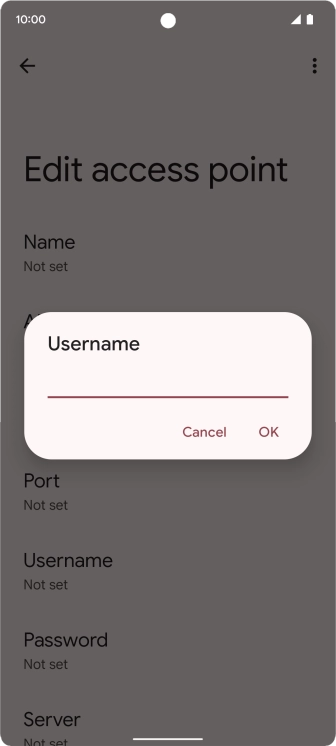 Key in eesecure and press OK.