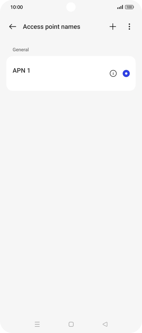 Press the new data connection icon.