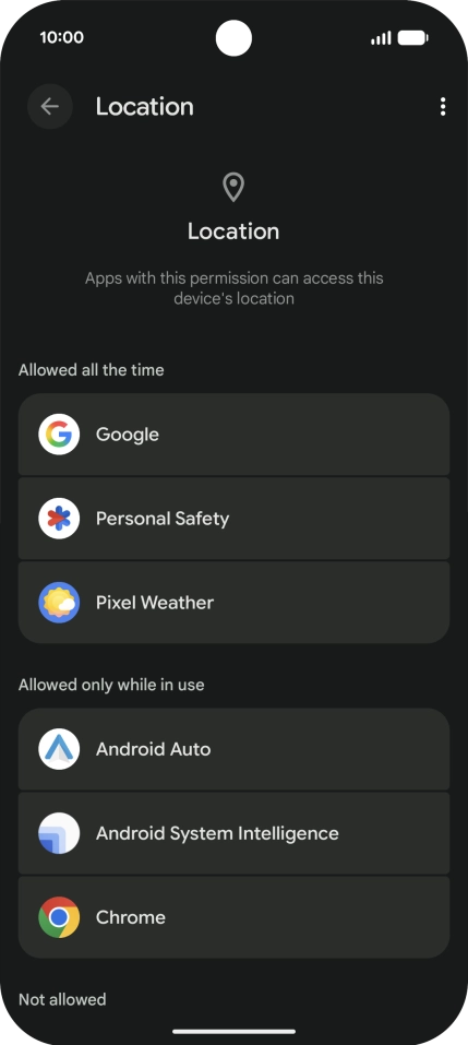 Press the required app.