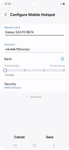 Press the field below 