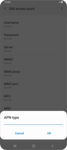 Key in mms and press OK.
