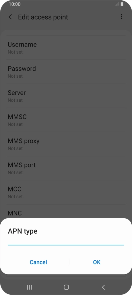 Key in mms and press OK.