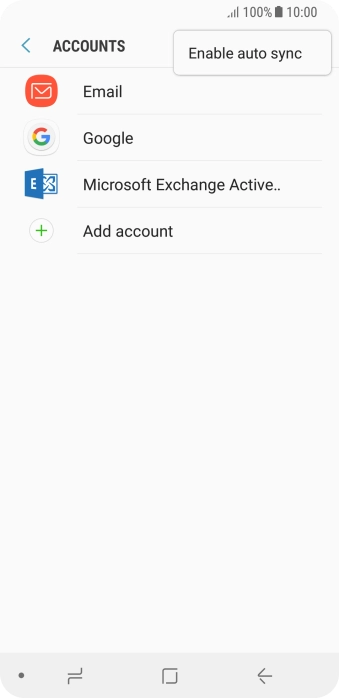 Press Enable auto sync.