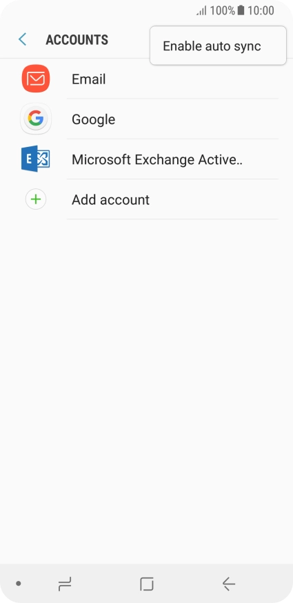 Press Enable auto sync.