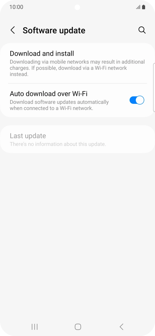Press Download and install. If a new software version is available, it's displayed. Follow the instructions on the screen to update the phone software.
