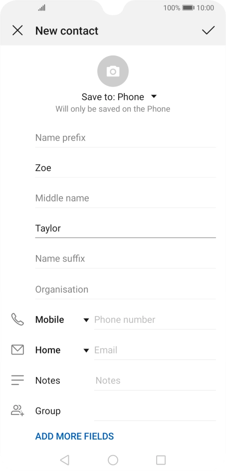Press Phone number and key in the required phone number.