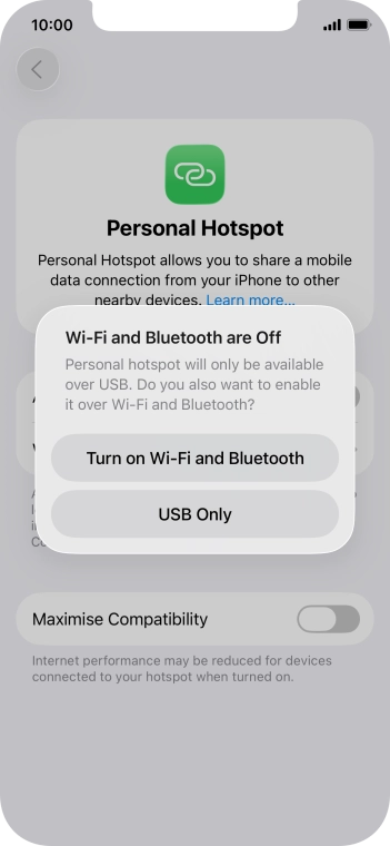 If Wi-Fi is turned off, press Turn on Wi-Fi and Bluetooth.