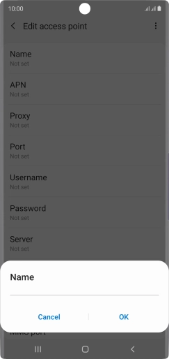 Key in EE MMS and press OK.