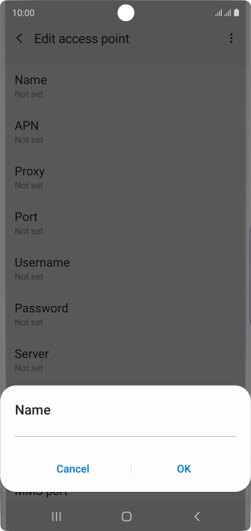 Key in EE MMS and press OK.