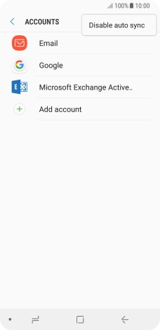 Press Disable auto sync.