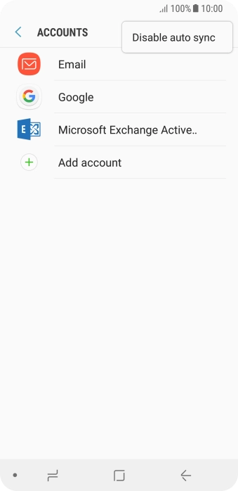 Press Disable auto sync.